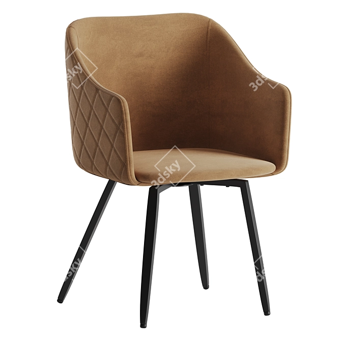 Niko Velvet Terra Chair 3D model image 2