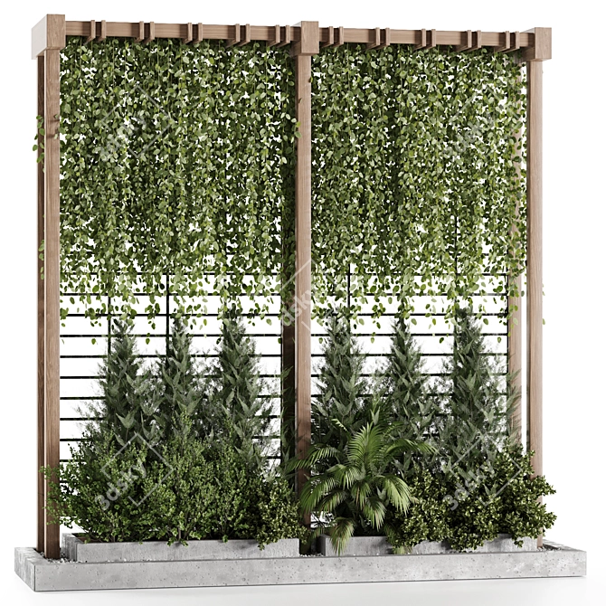 Vertical Outdoor Plant Garden Set 3D model image 1