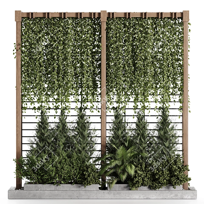 Vertical Outdoor Plant Garden Set 3D model image 3