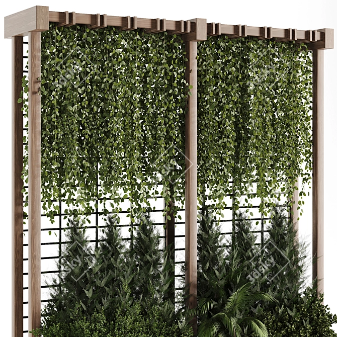 Vertical Outdoor Plant Garden Set 3D model image 4