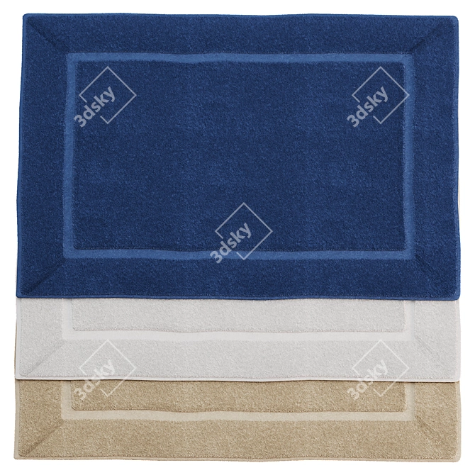 Soft Plush Bathroom Rug 3D model image 1