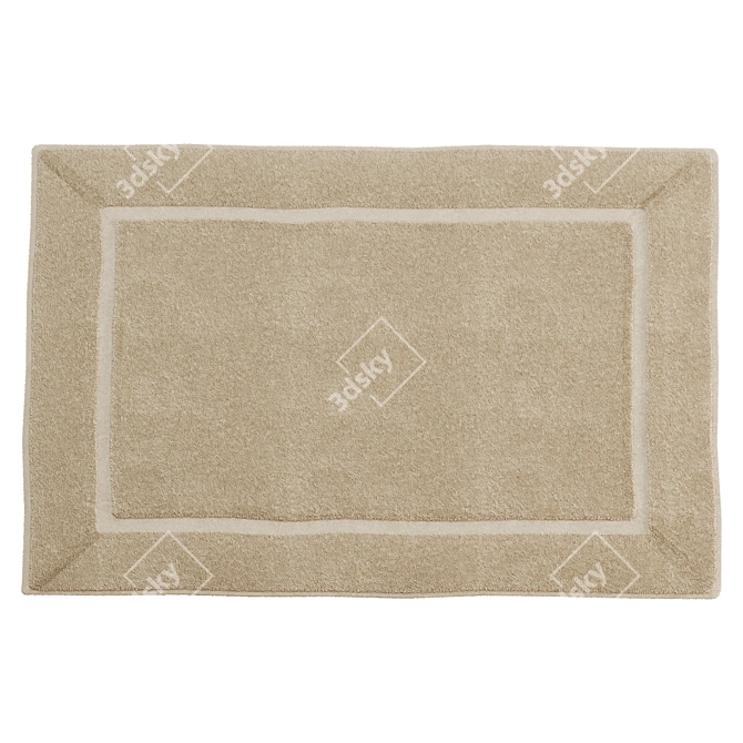 Soft Plush Bathroom Rug 3D model image 2