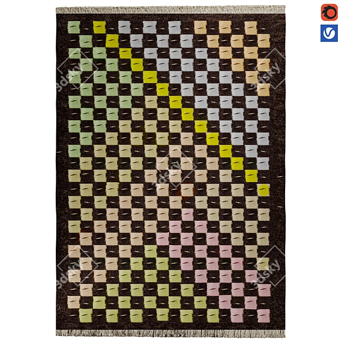 Versatile Textured Rug: Eugenia Pinna-LEVANTE V2 3D model image 1