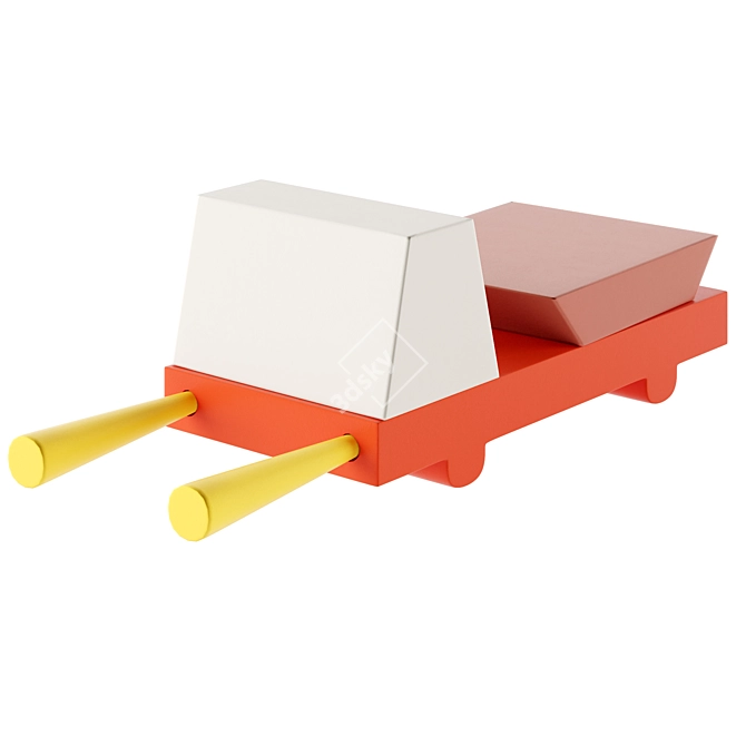 CARtools Wooden Car Puzzle Toy 3D model image 4