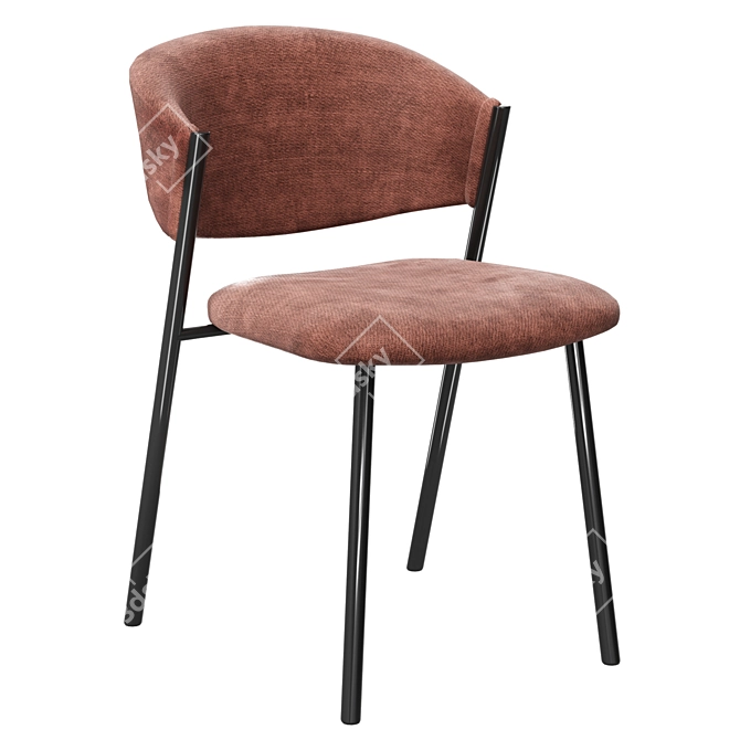 Rupert Chair in Customizable Colors 3D model image 2