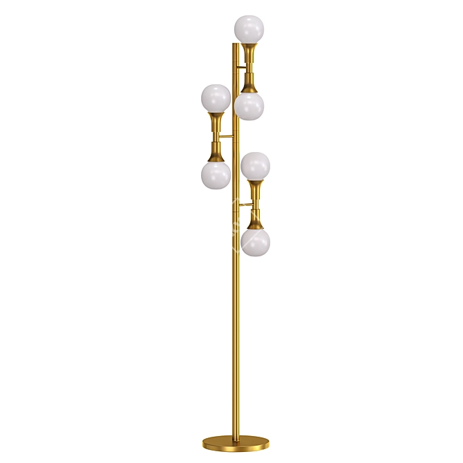 Elegant French Quarter Floor Lamp 3D model image 2