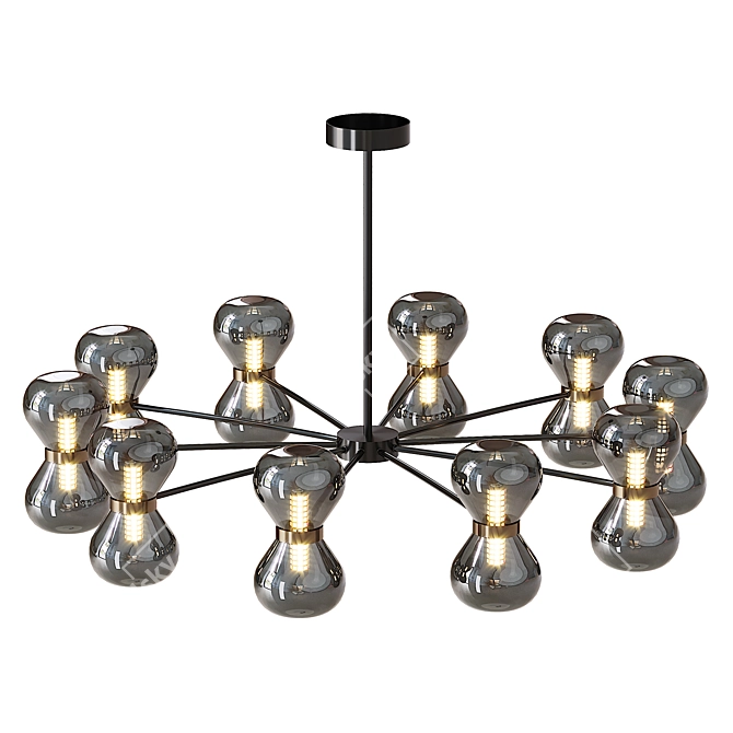 Elegant Prosper Chandelier Light 3D model image 4