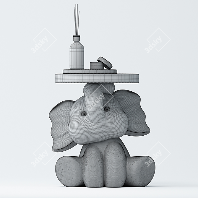 3D Elephant Ornament Model for Vray 3D model image 2