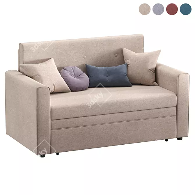 Elegant Vidi Sofa Set 3D model image 1