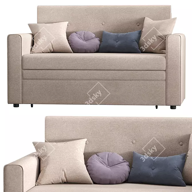 Elegant Vidi Sofa Set 3D model image 6