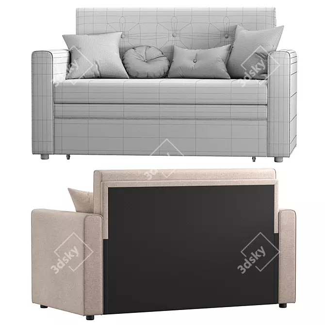 Elegant Vidi Sofa Set 3D model image 7