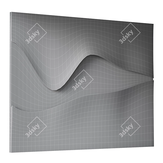 Geometric Relief Wall Panel 3D model image 5