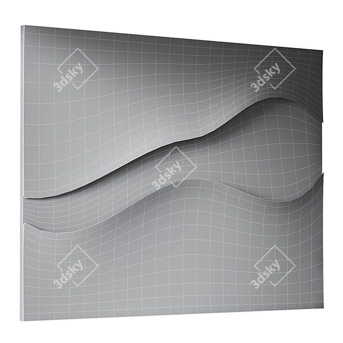 Abstract Relief Wall Panel 3D model image 5