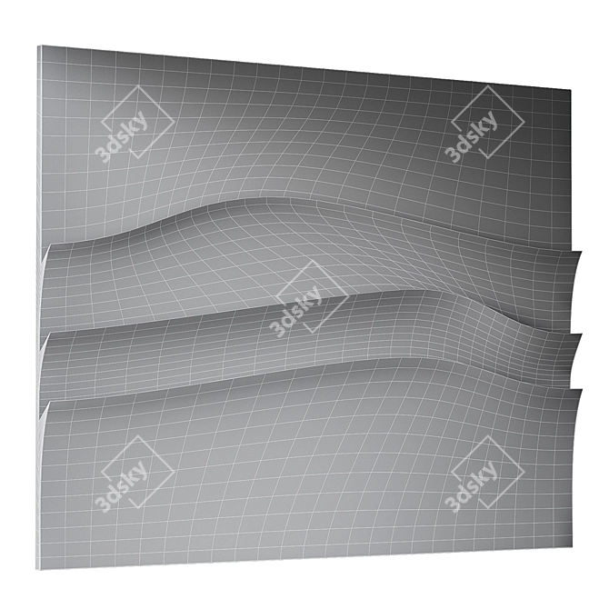 Geometric Relief Wall Panel 3D model image 5