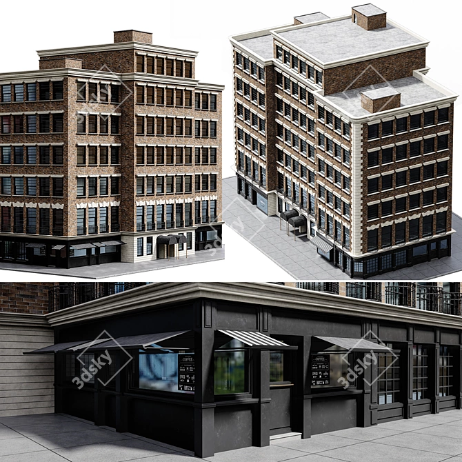 Exterior Modeling NewYork 3D Building 3D model image 1