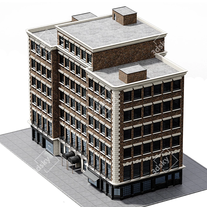 Exterior Modeling NewYork 3D Building 3D model image 2