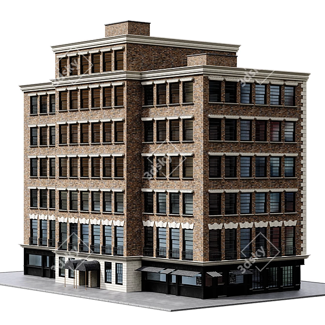 Exterior Modeling NewYork 3D Building 3D model image 3