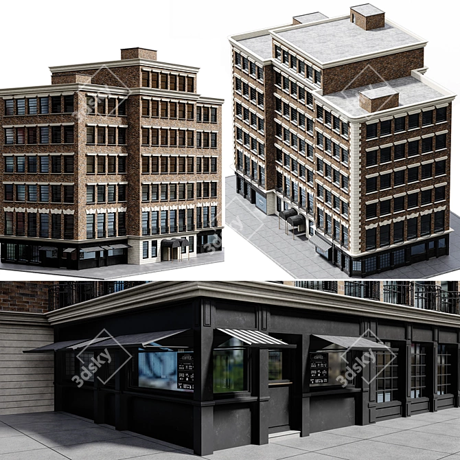 Exterior Modeling NewYork 3D Building 3D model image 8