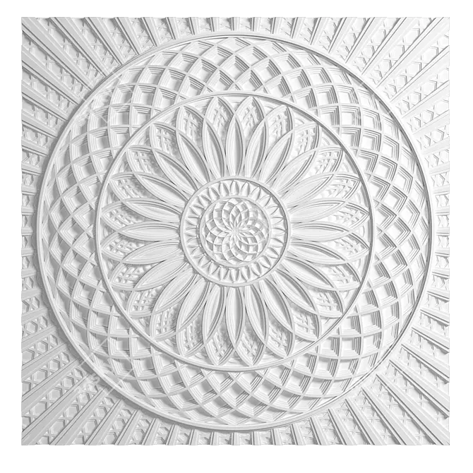 Mandala Wall Panel Shangrila 3D model image 1