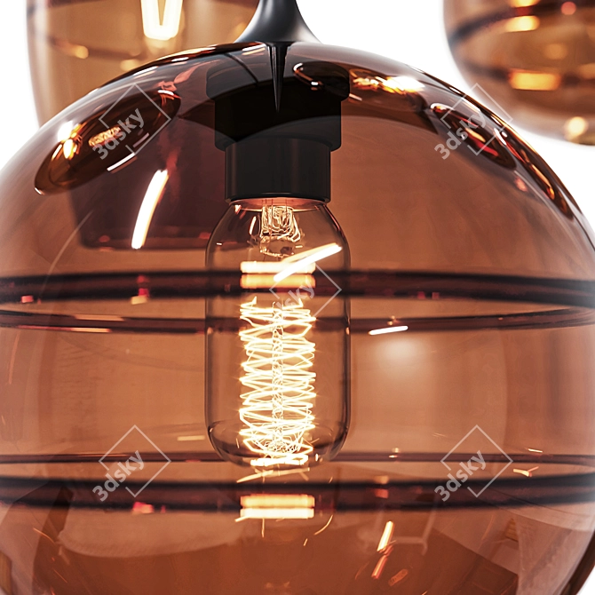 Handcrafted Glass Pendant Lights 3D model image 3