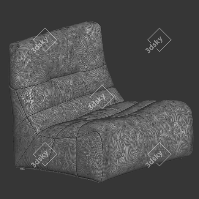 Luxury Leather Recliner with Footrest 3D model image 4