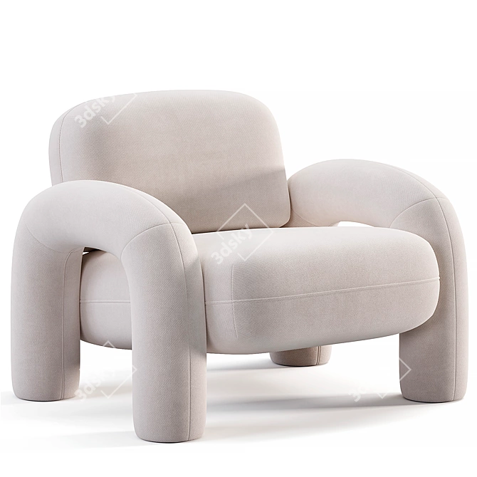 Modern BUBO Armchair Design 3D model image 3