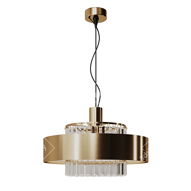 Luxury Opera Suspension Light Fixture 3D model image 2