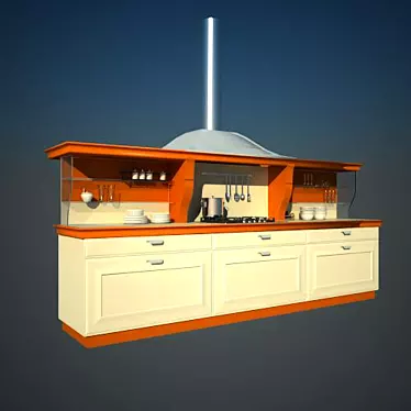 Elegant Gioconda Snaidero Kitchen 3D model image 1 
