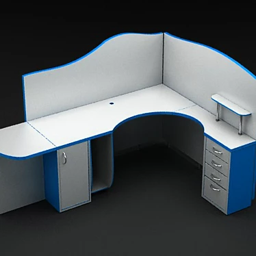 Minimalist Office Table 3D model image 1 