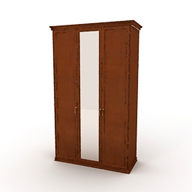 Mirror Cabinet: Wooden Beauty 3D model image 1 