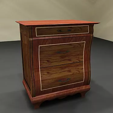 Title: Elegant Bassano Collection Nightstand 3D model image 1 
