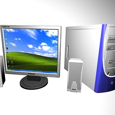 All-in-One PC with Monitor 3D model image 1 