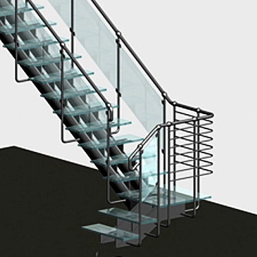 Le?nica metal with glass stairs