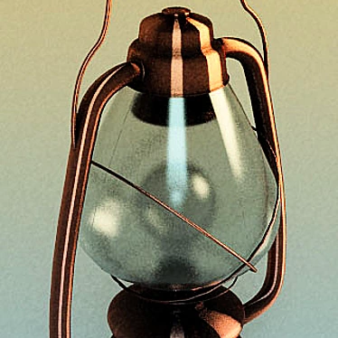 Vintage Kerosene Lamp 3D model image 1 