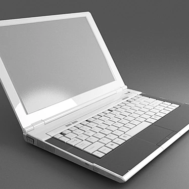 Sleek Notebook with Textured Keyboard 3D model image 1 