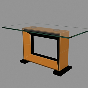 Sleek Glass Dining Table 3D model image 1 