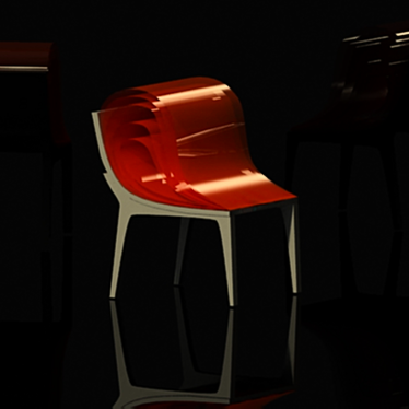 Sculpted Plastic Chair by Frederico 3D model image 1 