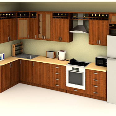  DIY Kitchen Set: Everything but Appliances 3D model image 1 