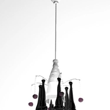 Elegant Baga Pendant Lamp 3D model image 1 