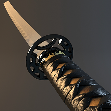 Sleek Samurai Sword 3D model image 1 