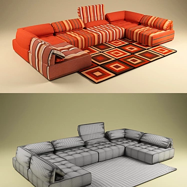 Immobile Canape: Roche Bobois Voyage 3D model image 1 