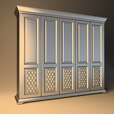 Elegant Italian Wardrobe with V-Ray 3D model image 1 