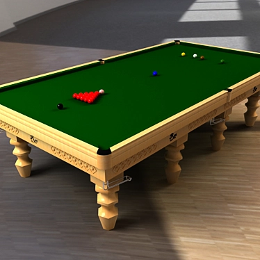 Classic Snooker Billiard Table 3D model image 1 
