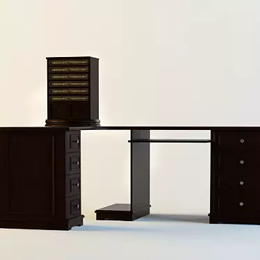 Classic Writing/Computer Table 3D model image 1 