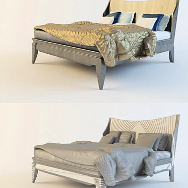 Mekran Belfort Bed 3D model image 1 