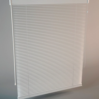 White Blinds, Various Materials, 1000 mm 3D model image 1 