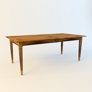 French-made Grange Dining Table 3D model image 1 