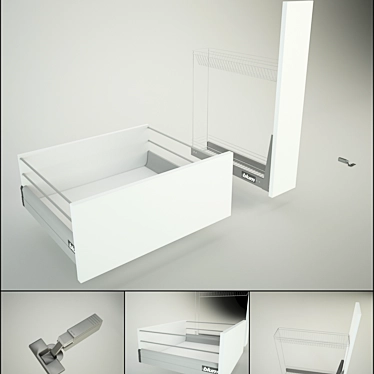 Blum Adjustable Tandembox Cargo and Loop Organizer 3D model image 1 