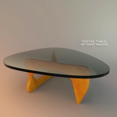 Noguchi Sculptural Coffee Table 3D model image 1 