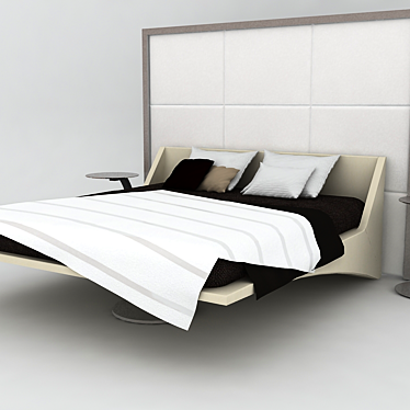 Sleek Bed Console 3D model image 1 